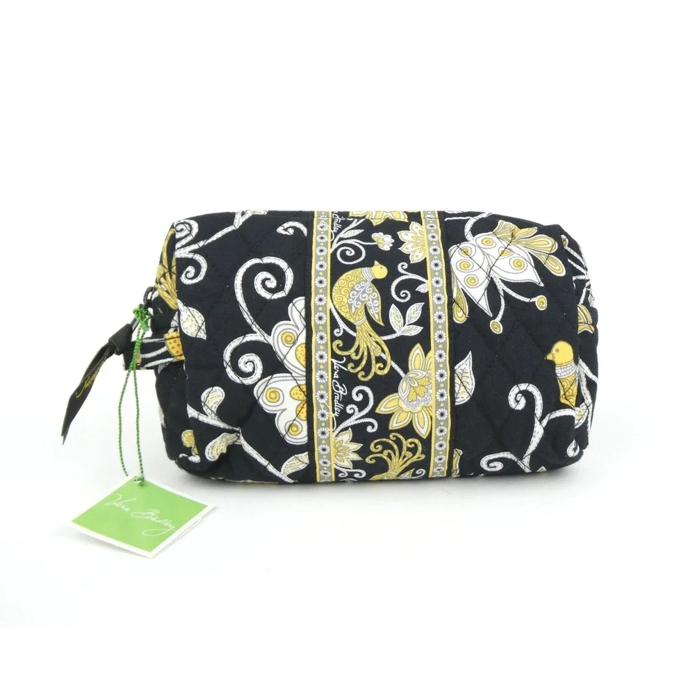 Vera Bradley Yellow Bird Medium Cosmetic Case NWT